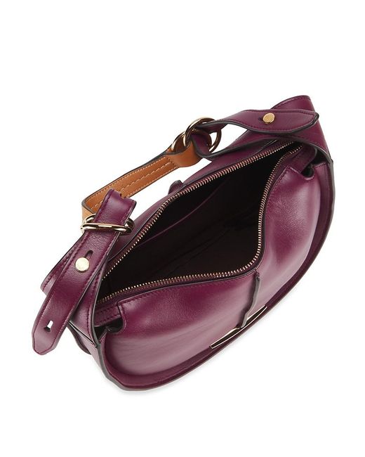Tod's Purple Leather Shoulder Bag