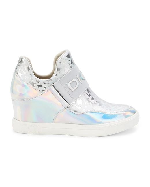 Justice Gold Metallic Girls Sneaker Hidden Wedge | eBay