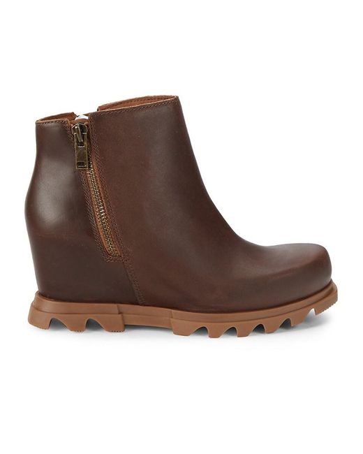 Sorel Joan Of Arctic Waterproof Wedge Iii Booties in Brown Lyst