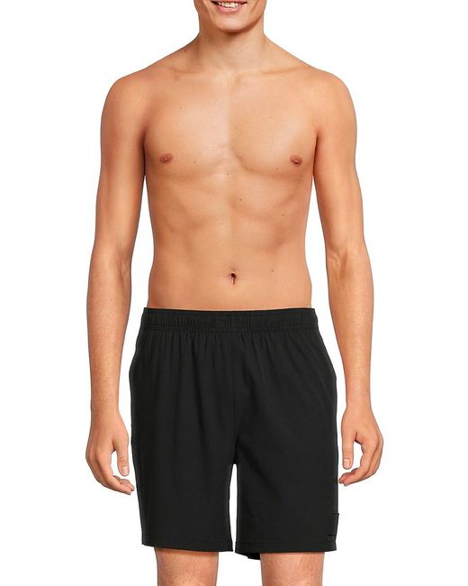 Calvin Klein Black Solid Volley Shorts for men