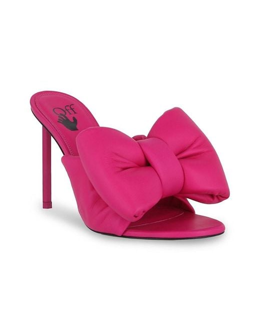 Off-White c/o Virgil Abloh Pink Nappa Bow Allen Key Heel Sandals