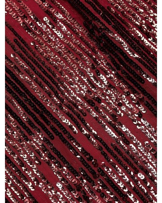 Rixo Red Samantha Sequined Minidress
