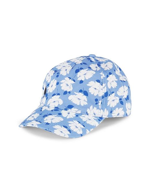 Kate Spade Womens Blue Floral Cotton Baseball Cap | tasweeq  display picture 3