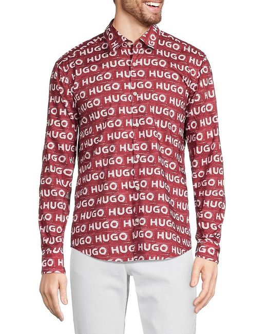 HUGO Red Ermo Monogram Shirt for men