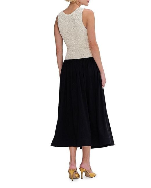 PATBO Black Papillon Jacquard Midi-Dress