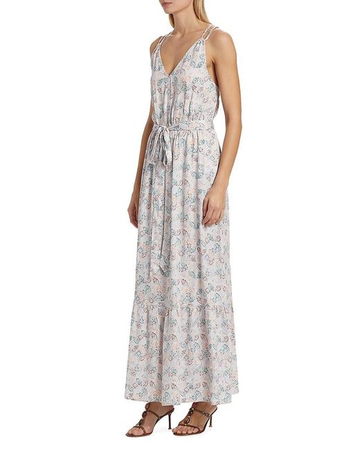 Splendid Multicolor Gisella Printed Tie-Waist Maxi Dress