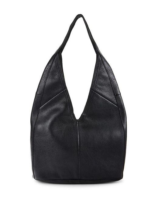 Vince Camuto Black Jozie Leather Hobo Bag