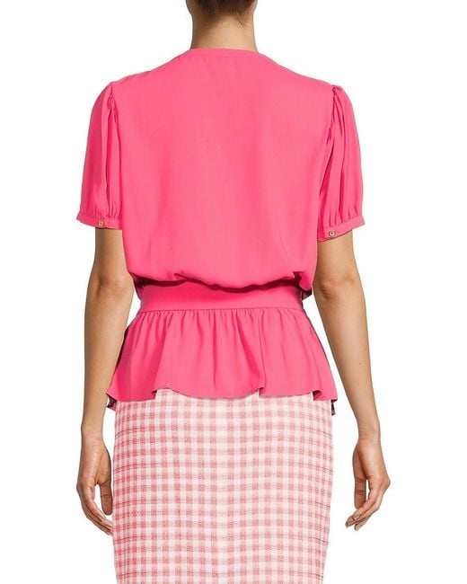 Tommy Hilfiger Pink Belted Top