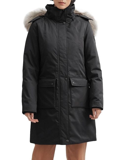 Toboggan Canada Black Sienna Iii Faux Fur Featherless Hooded Parka