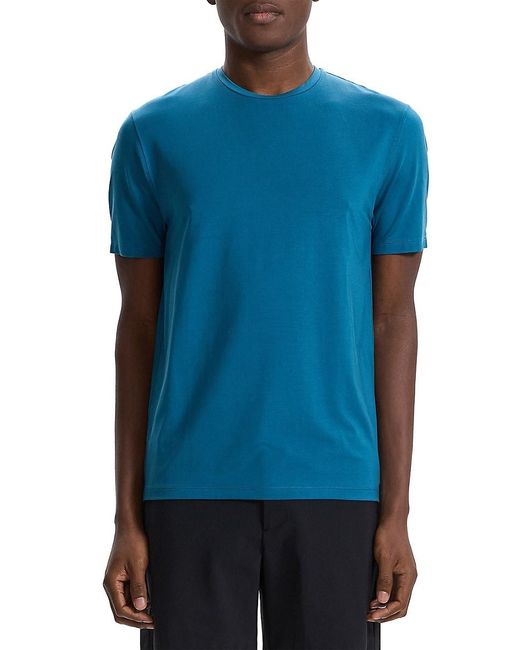 Theory Blue Dorian Jersey Crewneck T-Shirt for men