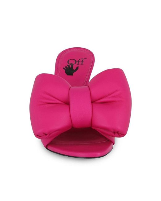 Off-White c/o Virgil Abloh Pink Nappa Bow Allen Key Heel Sandals