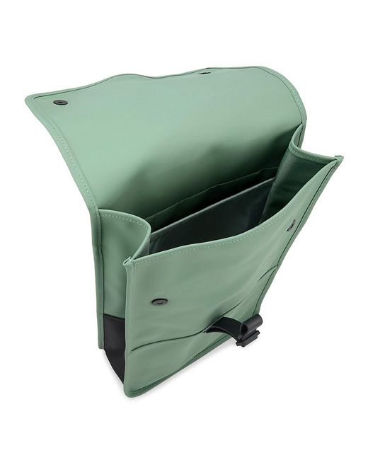 Rains Green Solid Backpack for men