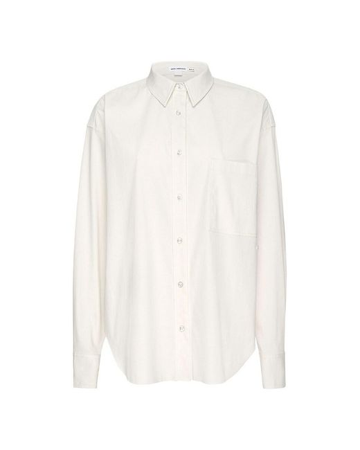 GOOD AMERICAN White Poplin Oversized Shirt