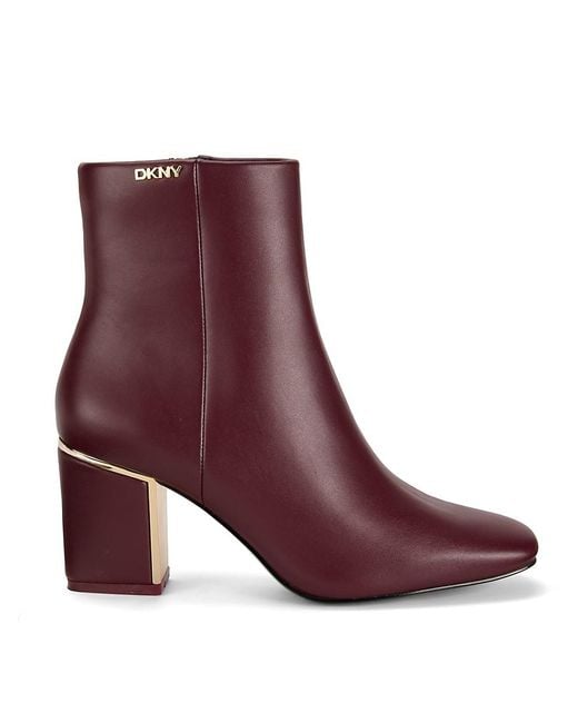 DKNY Purple Cianna Logo 75Mm Ankle Boots