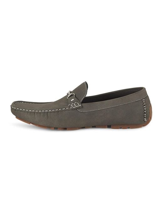 Guess Gray Mansto Logo Loafers for men