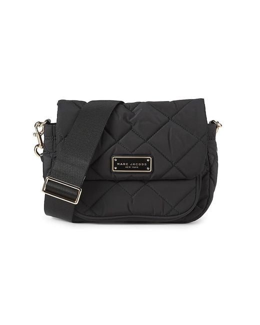 Marc Jacobs Black Quilted Nylon Messenger Bag