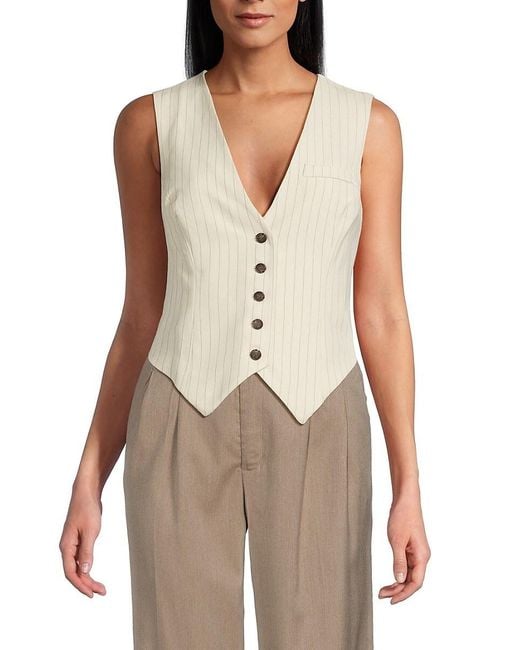 Vero Moda Green Pinstripe Vest