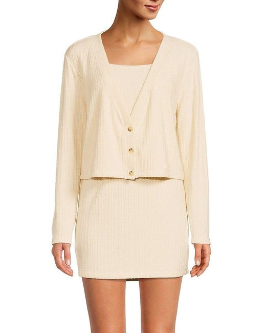 Saylor Tirzah 2piece Knit Dress & Cardigan Set in White Lyst