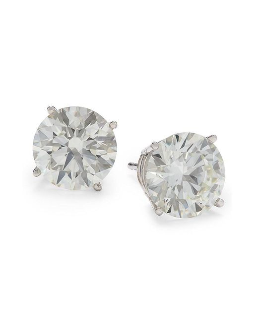 Saks Fifth Avenue Metallic 14K & 5.0 Tcw Lab Grown Diamond Stud Earrings