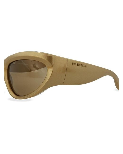 Balenciaga Natural 64mm Shield Sunglasses