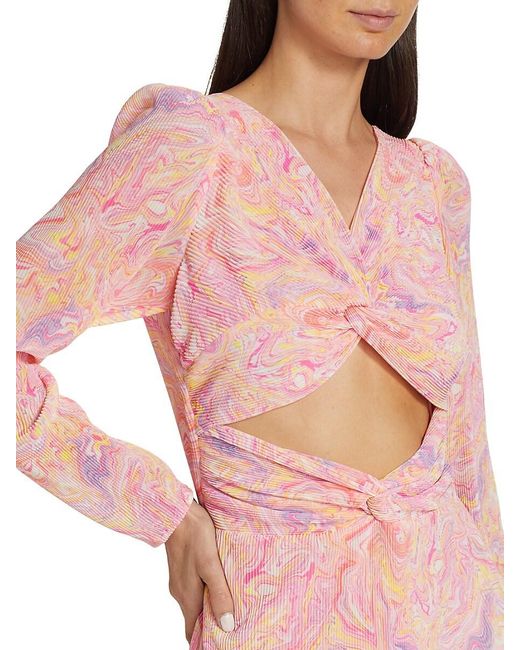 LoveShackFancy Pink Nanita Marble Cut Out Minidress