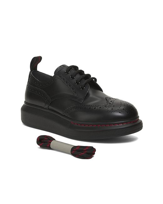 Alexander McQueen Black 40Mm Leather Brogues