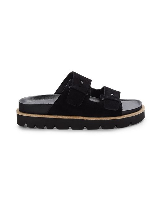 Vince Cypress Suede Sandals in Black | Lyst