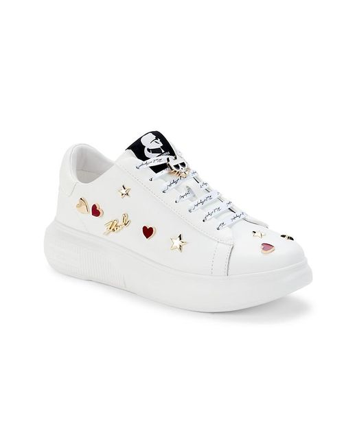 Karl Lagerfeld Korr Platform Pin Sneakers in White | Lyst Australia
