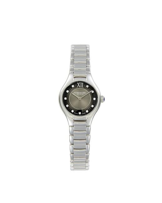 Raymond Weil White Noemia 24Mm Stainless Steel & 0.058 Tcw Diamond Bracelet Watch