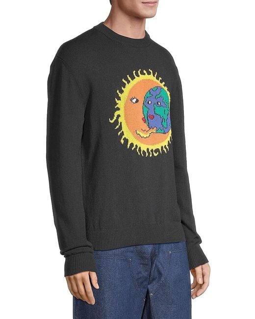 Sky High Farm Blue Character Crewneck Sweatshirt for men