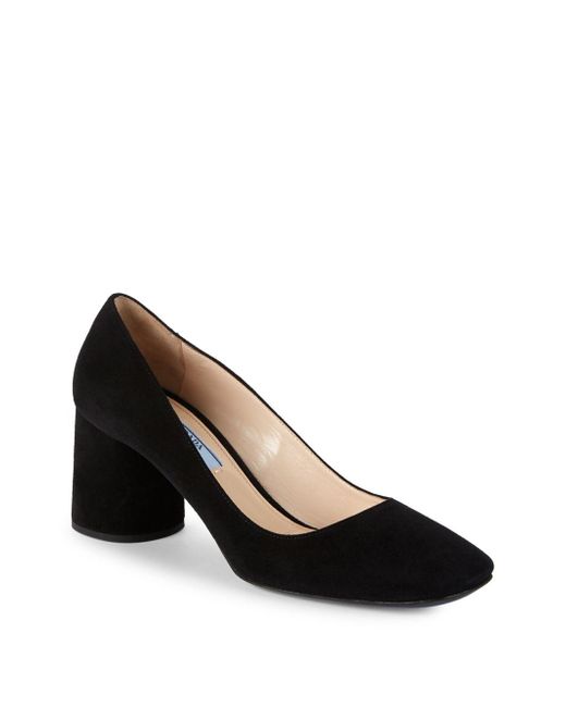 URBAN S – BLACK Suede Mid-Heeled Shoes | miMaO ®