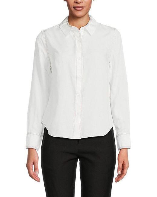 Ecru White Point Collar Shirt