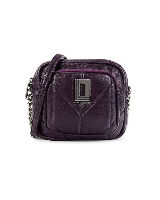 Karl Lagerfeld Lafayette Leather Camera Bag in Dark Purple (Purple) Lyst Karl Lagerfeld Lafayette Leather Camera Bag in Dark Purple (Purple) Lyst