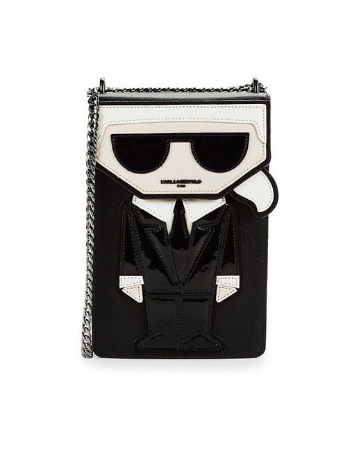 Karl Lagerfeld Ikon Crossbody Bag in Black | Lyst