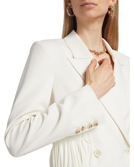 Jonathan Simkhai White Smith Crepe Blazer Minidress