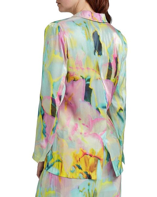 Kobi Halperin Multicolor Joan Lotus Metallic Satin Jacket