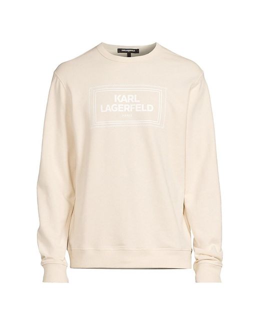 Karl Lagerfeld Natural Logo French Terry Sweatshirt for men