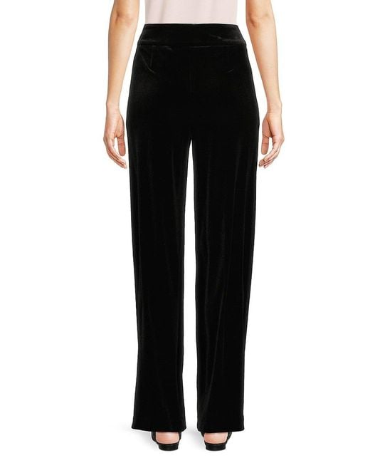 Calvin Klein Black Velvet Staright-leg Pants