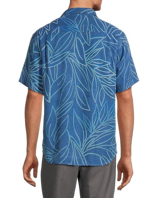 Tommy Bahama Blue 'Casa Grande Silk Blend Shirt for men