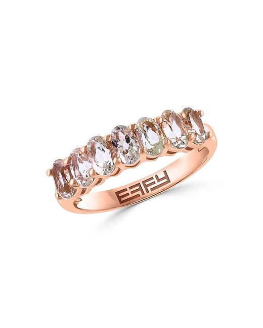 Effy ENY Pink 14K Rose Goldplated Sterling & Morganite Ring