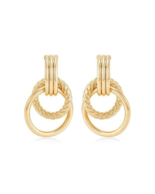 Saks Fifth Avenue Metallic 14K Doorknocker Hoop Earrings