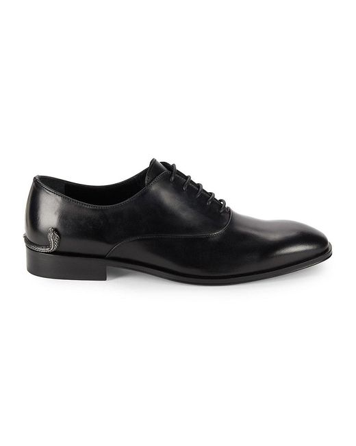Roberto Cavalli Leather Oxford Shoes in Black for Men Lyst UK