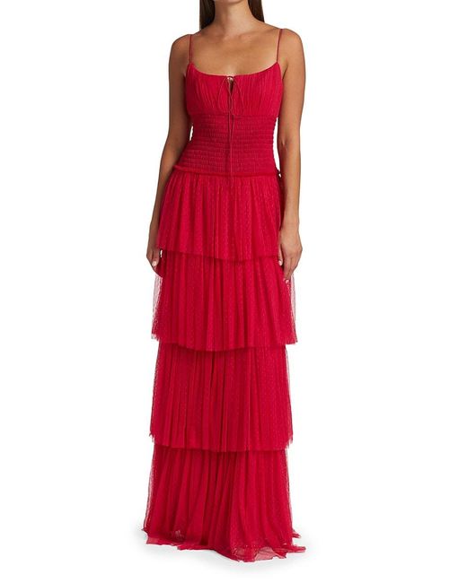 ML MONIQUE LHUILLIER Tiered Velvet Mini Dress - We Select Dresses