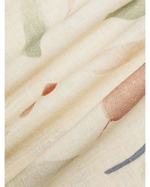 Splendid Natural Botanical Linen-Blend Drawstring Minidress