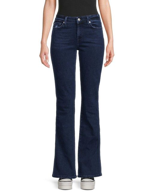 7 For All Mankind Kimmie Mid Rise Bootcut Jeans in Blue | Lyst