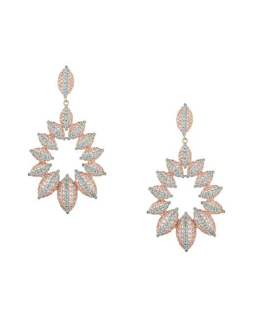 Eye Candy LA Luxe Leon Cubic Zirconia Statement Earrings in Brass