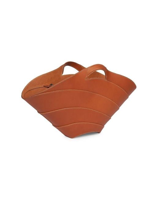 【ALAIA】Khaima ミディアム レザー トートバッグ ブラウン Alaïa Khaima Leather Tote in Brown | Lyst