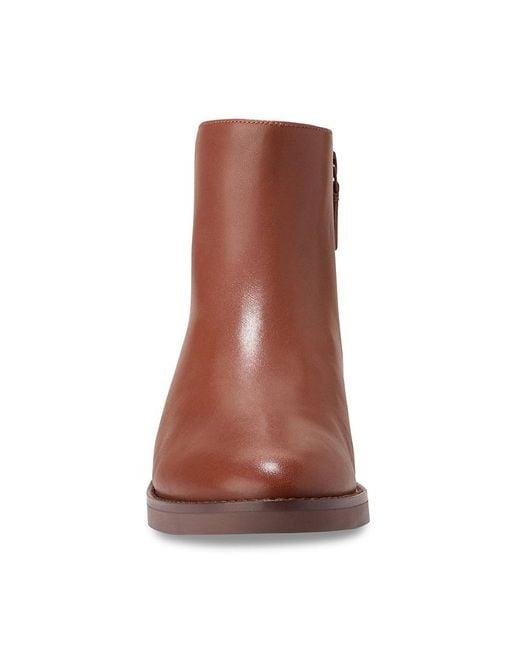 Cole Haan Brown Leather Pointed-Toe Ankle Booties