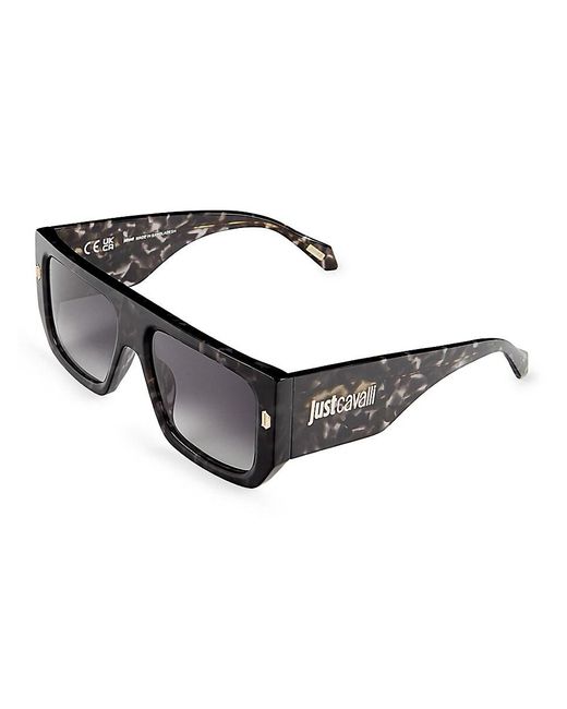Just Cavalli Black 56mm Square Sunglasses