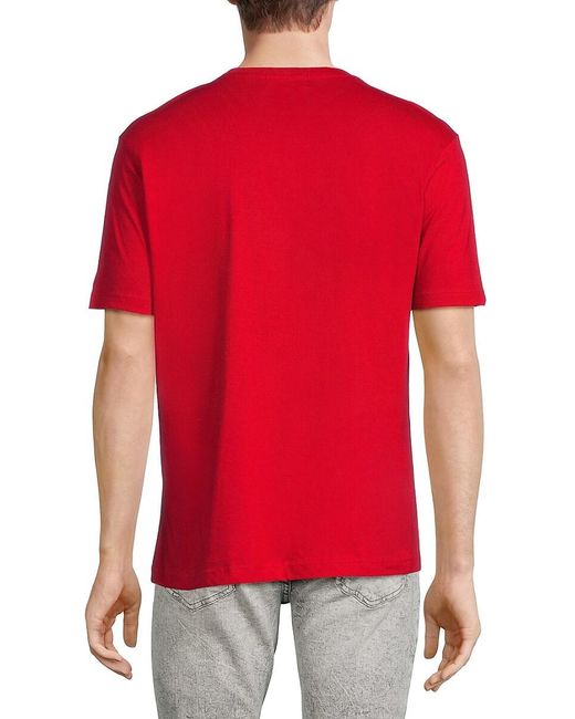 Class Roberto Cavalli Red Logo T-shirt for men